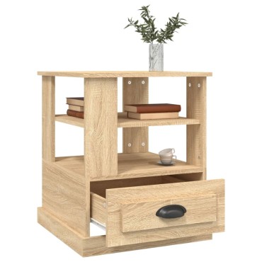 vidaXL Βοηθητικό Τραπέζι Sonoma Δρυς 50x50x60cm Επεξεργασμένο Ξύλο 1 τεμ.