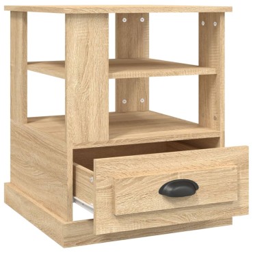vidaXL Βοηθητικό Τραπέζι Sonoma Δρυς 50x50x60cm Επεξεργασμένο Ξύλο 1 τεμ.