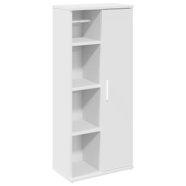 vidaXL Ντουλάπι μπάνιου με θήκη για ρολά Λευκό 39x22x90cm