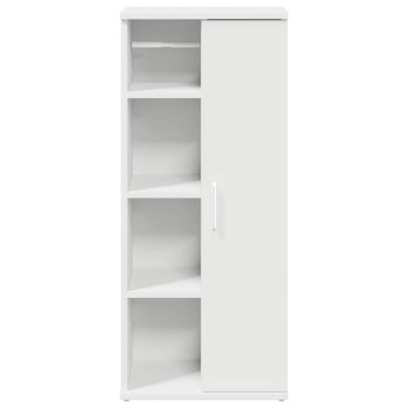vidaXL Ντουλάπι μπάνιου με θήκη για ρολά Λευκό 39x22x90cm