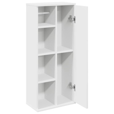 vidaXL Ντουλάπι μπάνιου με θήκη για ρολά Λευκό 39x22x90cm
