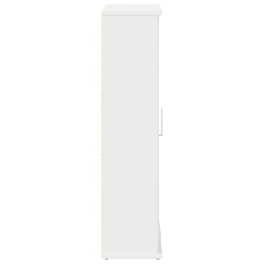 vidaXL Ντουλάπι μπάνιου με θήκη για ρολά Λευκό 39x22x90cm
