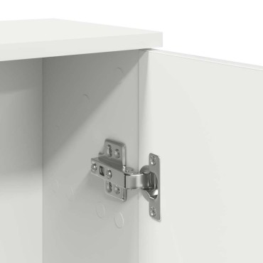 vidaXL Ντουλάπι μπάνιου με θήκη για ρολά Λευκό 39x22x90cm