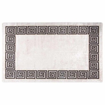 vidaXL Χαλί Πλενόμενο Αντιολισθητικό Ανοιχτό Μπεζ 120x180cm