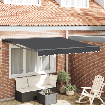vidaXL Σκελετός Τέντας Ανθρακί 350 x 250 εκ