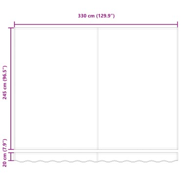 vidaXL Σκελετός Τέντας Ανθρακί 350 x 250 εκ