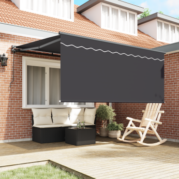 vidaXL Αναδιπλούμενη τέντα Ανθρακί 350 x 250 εκ