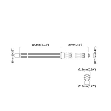 vidaXL Βραχίονες Floating Shelf 12 pcs Μπεζ Ø10 x 170 mm Ατσάλι
