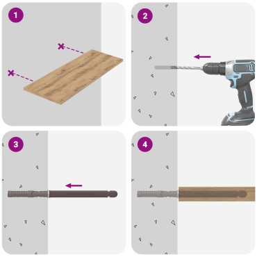 vidaXL Βραχίονες Floating Shelf 12 pcs Μπεζ Ø12 x 190 mm Ατσάλι