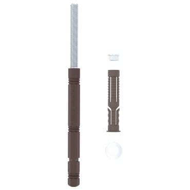 vidaXL Βραχίονες Floating Shelf 12 pcs Μπεζ Ø14 x 210 mm Ατσάλι