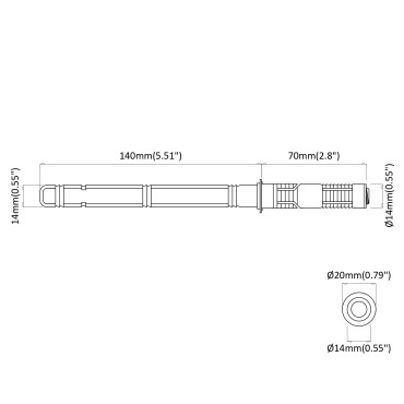 vidaXL Βραχίονες Floating Shelf 12 pcs Μπεζ Ø14 x 210 mm Ατσάλι
