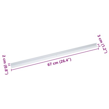 vidaXL Προστατευτικά ακμών σκάλας 10 τμχ. Ασημί 67 x 3 x 2 εκ.