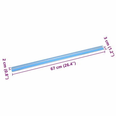 vidaXL Προστατευτικά ακμών σκάλας 10 τμχ. Ασημί 67 x 3 x 2 εκ.