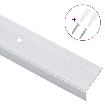 vidaXL Προστατευτικά ακμών σκάλας 30 pcs Ασημί 67 x 3 x 2 εκ.