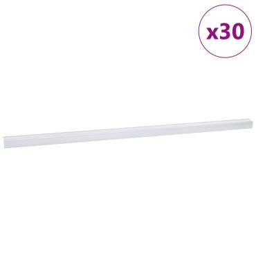 vidaXL Προστατευτικά ακμών σκάλας 30 pcs Ασημί 67 cm Αλουμίνιο
