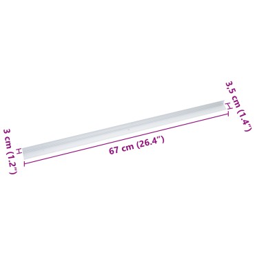 vidaXL Προστατευτικά ακμών σκάλας 10 τμχ. Ασημί 67 x 3.5 x 3 εκ.