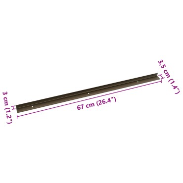 vidaXL Προστατευτικά ακμών σκάλας 30 pcs Καφέ 67 x 3.5 x 3 εκ.