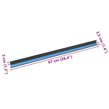 vidaXL Προστατευτικά ακμών σκάλας 30 pcs Μπρονζέ 67 x 3.5 x 3 εκ