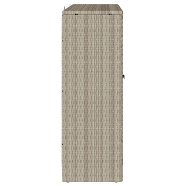 vidaXL Ντουλάπι αποθήκευσης Ανοιχτό γκρι 100x36x102cm Ρατάν 1 τεμ.