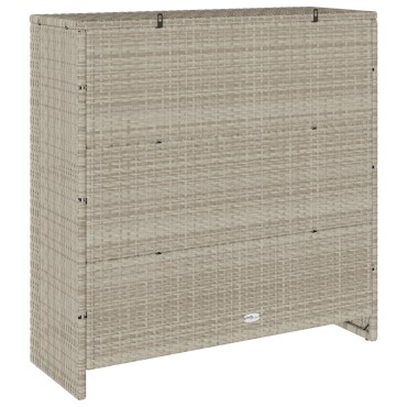 vidaXL Ντουλάπι αποθήκευσης Ανοιχτό γκρι 100x36x102cm Ρατάν 1 τεμ.