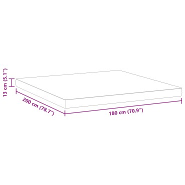 vidaXL Στρώμα Μέτριο 180x200cm Λευκό 1 τεμ. - Διπλό