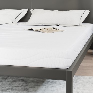vidaXL Στρώμα Μέτριο 180x200cm Λευκό 1 τεμ. - Διπλό