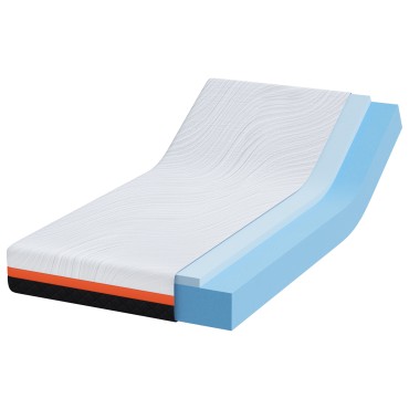 vidaXL Στρώμα Λευκό και Μαύρο 100x200cm Ζακάρ ύφασμα 1 τεμ. - Μονό