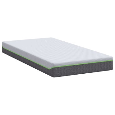 vidaXL Στρώμα Μέτρια μαλακό 90x200cm Λευκό και Γκρι 1 τεμ. - Μονό
