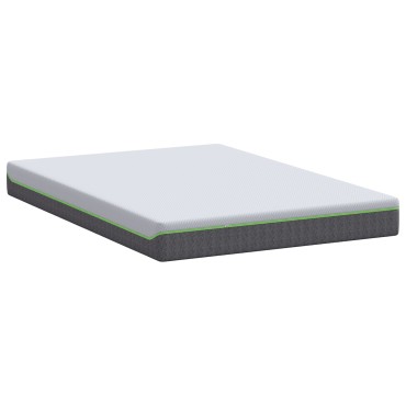 vidaXL Στρώμα Μέτρια μαλακό 140x200cm Λευκό και Γκρι 1 τεμ. - Διπλό