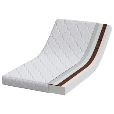 vidaXL Στρώμα Λευκό 60x120cm Ζακάρ ύφασμα 1 τεμ. - Μονό