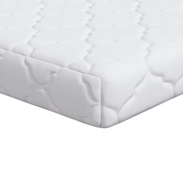 vidaXL Στρώμα Λευκό 80x160cm Ζακάρ ύφασμα 1 τεμ. - Μονό