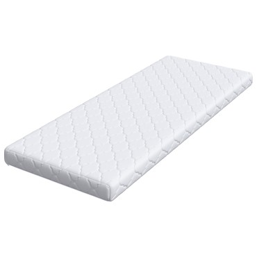 vidaXL Στρώμα Λευκό 70x200cm Ζακάρ ύφασμα 1 τεμ. - Μονό