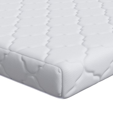 vidaXL Στρώμα Λευκό 90x200cm Ζακάρ ύφασμα 1 τεμ. - Μονό