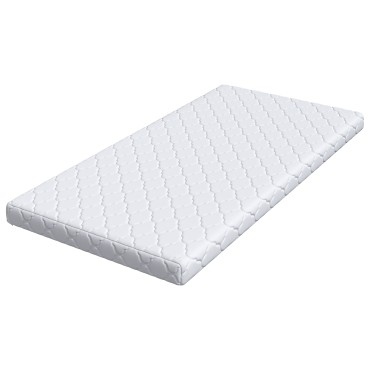 vidaXL Στρώμα Λευκό 90x200cm Ζακάρ ύφασμα 1 τεμ. - Μονό