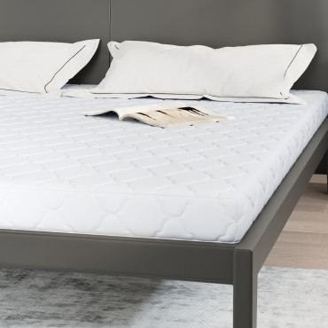 vidaXL Στρώμα Λευκό 180x200cm Ζακάρ ύφασμα 1 τεμ. - Διπλό