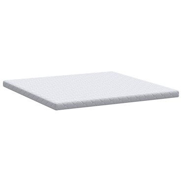 vidaXL Στρώμα Λευκό 200x200cm Ζακάρ ύφασμα 1 τεμ. - Διπλό