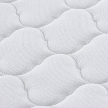 vidaXL Στρώμα Λευκό 200x200cm Ζακάρ ύφασμα 1 τεμ. - Διπλό