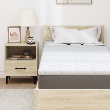 vidaXL Κουβέρτα Καρύδας Λευκό 80 x 200 cm Ζακάρ ύφασμα