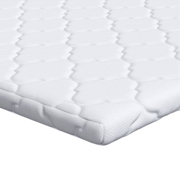 vidaXL Κουβέρτα Καρύδας Λευκό 120 x 200 cm Ζακάρ ύφασμα