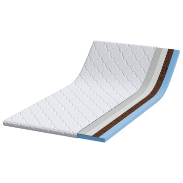vidaXL Κουβέρτα Καρύδας Λευκό 140 x 190 cm Ζακάρ ύφασμα