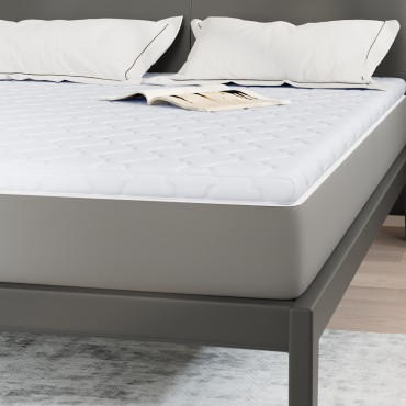 vidaXL Κουβέρτα Καρύδας Λευκό 140 x 190 cm Ζακάρ ύφασμα