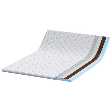 vidaXL Κουβέρτα Καρύδας Λευκό 140 x 200 cm Ζακάρ ύφασμα