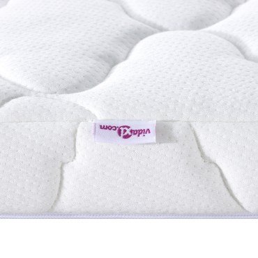 vidaXL Κουβέρτα Καρύδας Λευκό 140 x 200 cm Ζακάρ ύφασμα