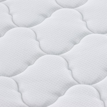 vidaXL Κουβέρτα Καρύδας Λευκό 160 x 200 cm Ζακάρ ύφασμα