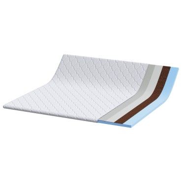 vidaXL Κουβέρτα Καρύδας Λευκό 180 x 200 cm Ζακάρ ύφασμα