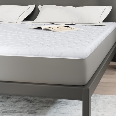 vidaXL Κουβέρτα Καρύδας Λευκό 180 x 200 cm Ζακάρ ύφασμα