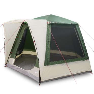 vidaXL Σκηνή Camping 8 ατόμων Πράσινο Πολυεστέρας Αδιάβροχο