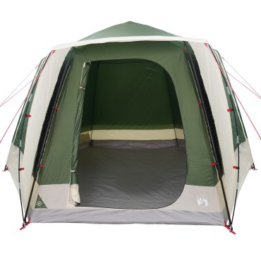 vidaXL Σκηνή Camping 8 ατόμων Πράσινο Πολυεστέρας Αδιάβροχο