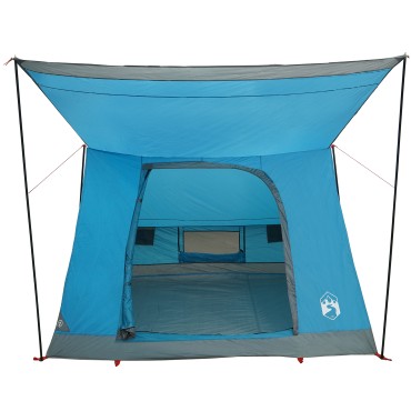 vidaXL Σκηνή Camping 4 ατόμων Μπλε ταφτάς Αδιάβροχο