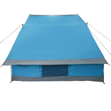 vidaXL Σκηνή Camping 4 ατόμων Μπλε ταφτάς Αδιάβροχο